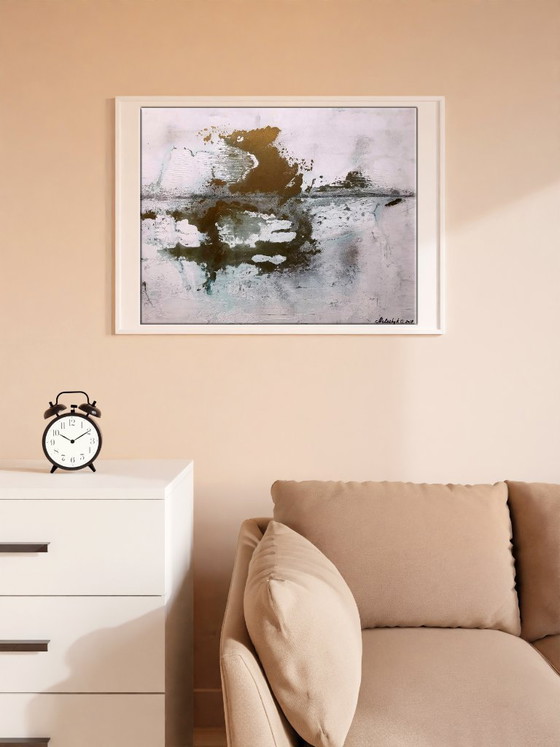 Image 1 of Original Acrylic Painting Abstract Expressionism White Ocean