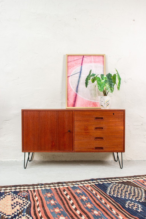 Vintage teak chest of drawers sideboard Danish mid century 60s