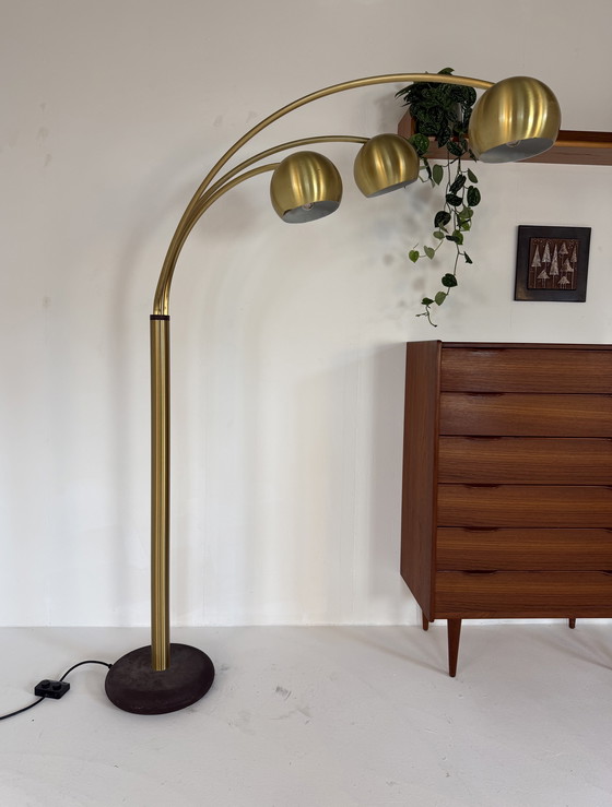 Image 1 of Vintage brass arc lamp, Goffredo Reggiani '70