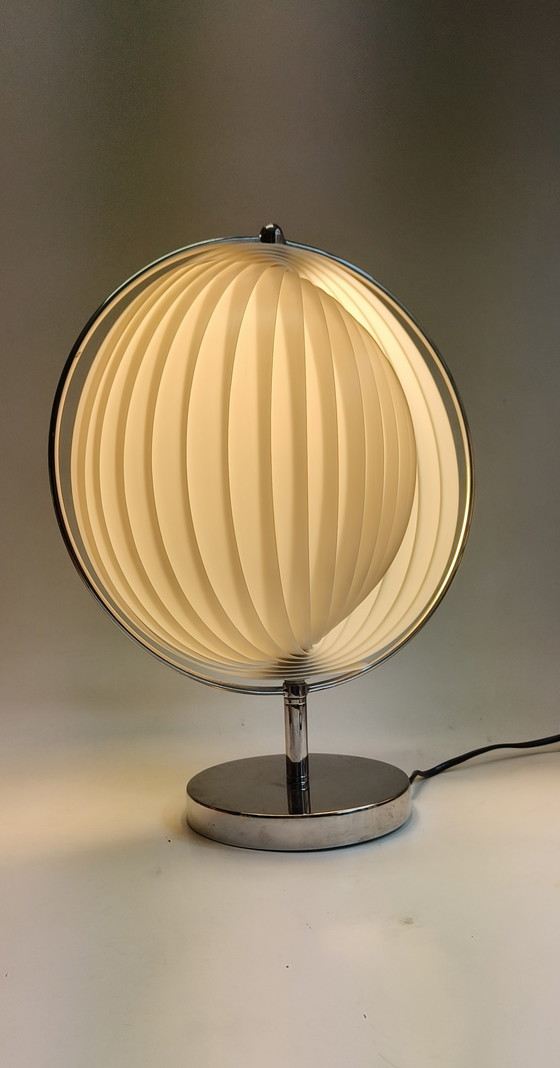 Image 1 of Kare design years vintage moon slat table lamp verner Pantone style