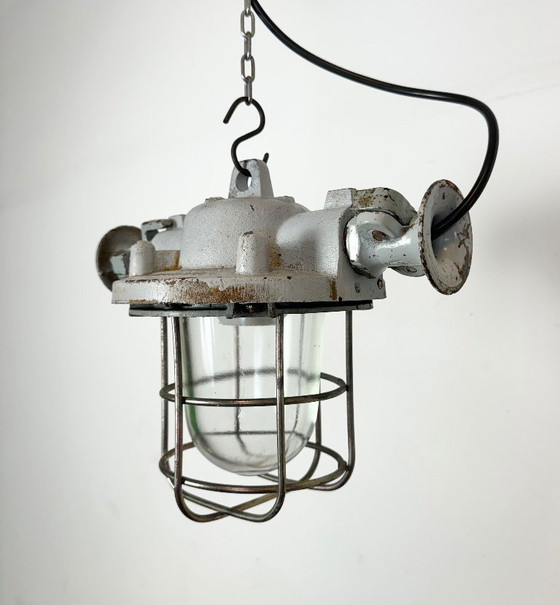 Image 1 of Graue, explosionsgeschützte Industrielampe, 1980er Jahre