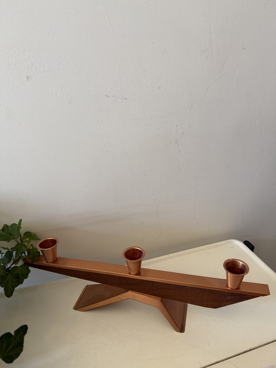 Image 1 of Mid Cemtury Scandinavisch design kandelaar 