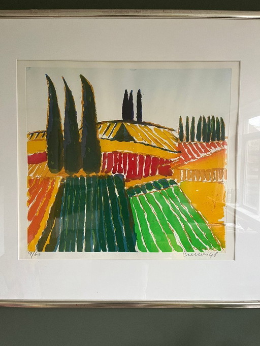 Jan Cremer Tuscany II, 19/160, 1998, silkscreen, in frame
