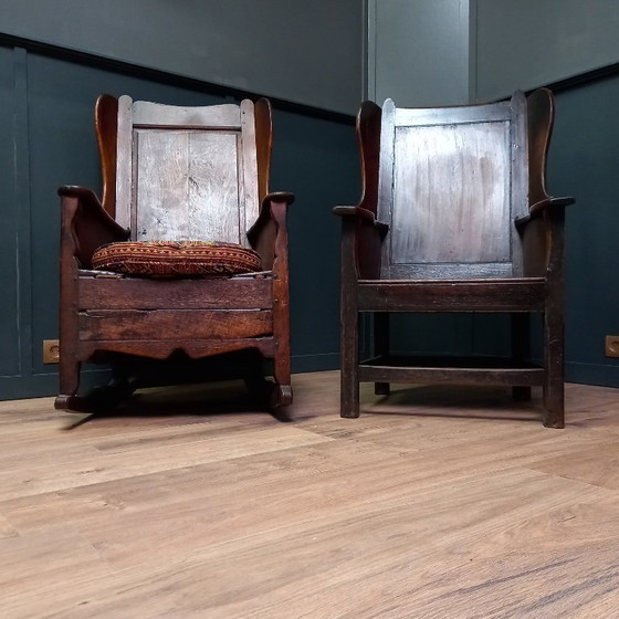 Image 1 of Rocking chair, Lambing rocking chair, Oak shepherd's chair