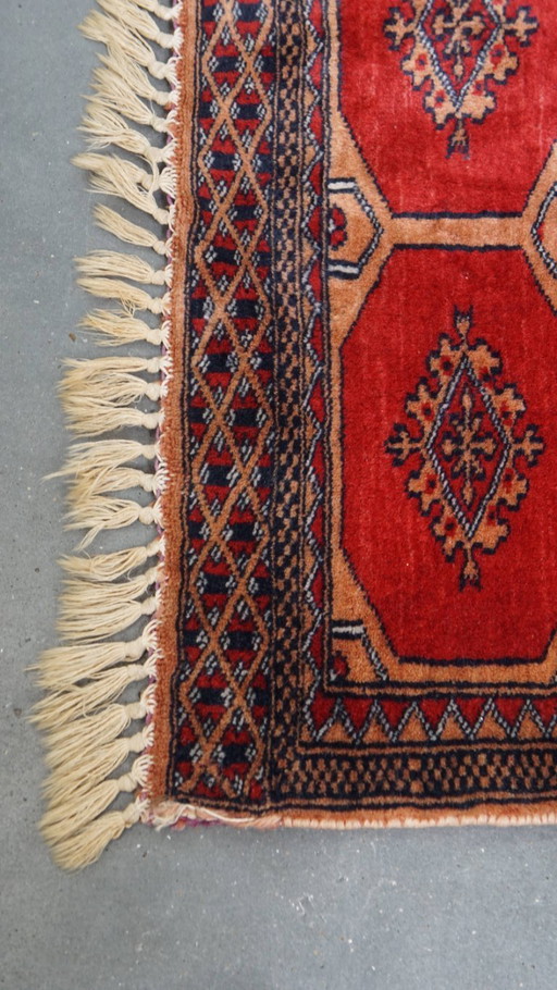 Hand-knotted square oriental decorative rug 63x61cm