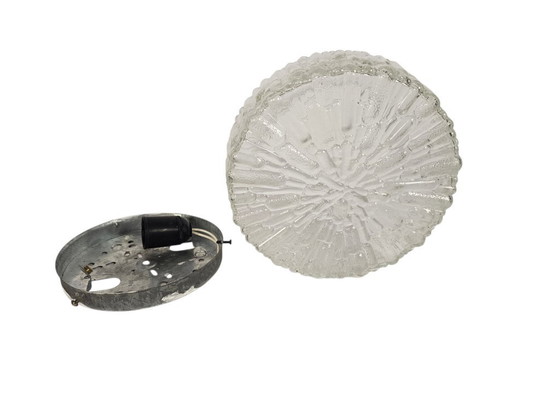Image 1 of RZB Leuchten - 'Flush Mount' - ceiling lamp - glass - metal - 70's 