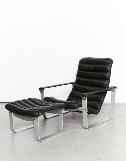 Ilmari Lappalainen Lounge Chair & Ottoman "Pulkka" for ASKO