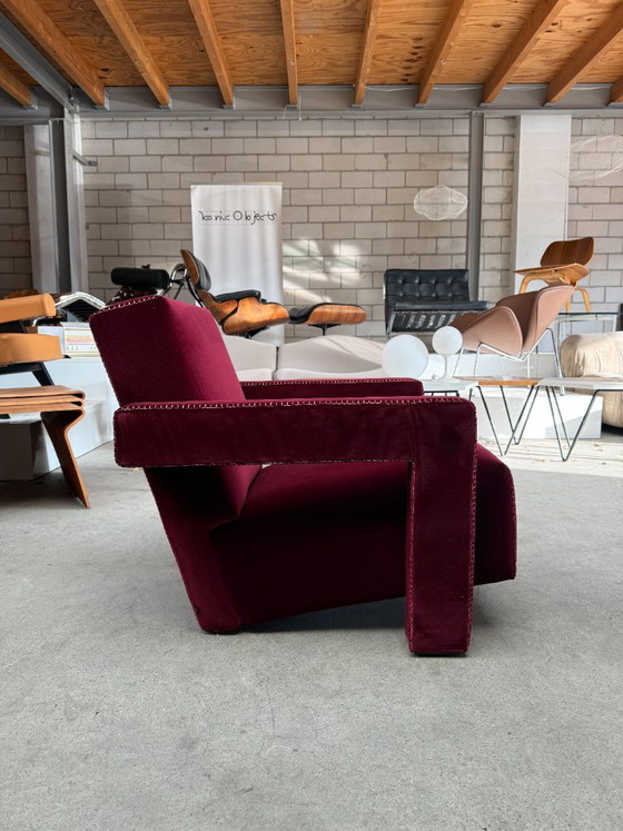 Poltrona Cassina Utrecht, Gerrit Rietveld (disponibilità: 2) – Poltrone, Tessile, Velluto (photo 5 of 7)