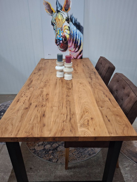 Image 1 of Handmade dining table made of solid elm wood 200x90cm