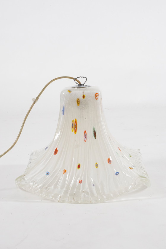 Image 1 of Postmoderne Italiaanse Murano glazen luster 80s