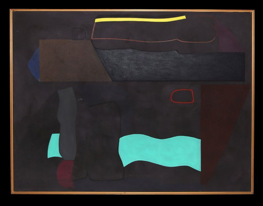 Magia interior - Arte postmoderno de Ursula von Gierke, obra de arte en técnica mixta firmada de 1987