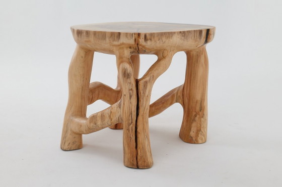 Image 1 of Sculptural Coffee Table, Solid Wood, Contemporary Design, Handmade, Logniture
