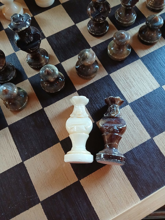 Image 1 of Marble chess set Italy king 8.5 cm