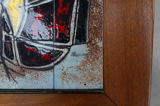 Image 1 of Coffee Table model 210, teak wood and ceramic, by Alfred Hendrickx, Belform