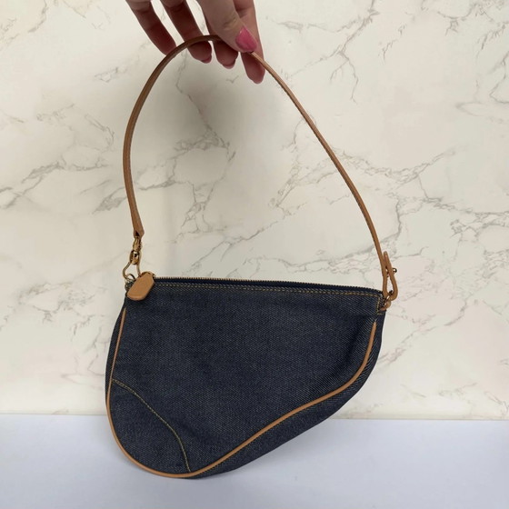 Christian Dior pochette de mezclilla Saddle – Clutches, Cuero, Denim, Vintage (photo 4 of 13)