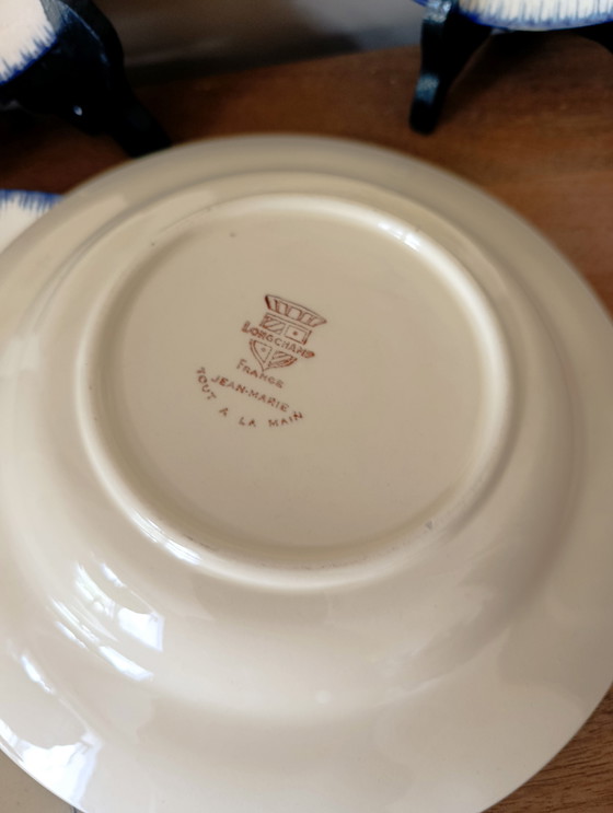 Image 1 of 4 piatti antichi in stile bretone della manifattura Longchamp/Francia