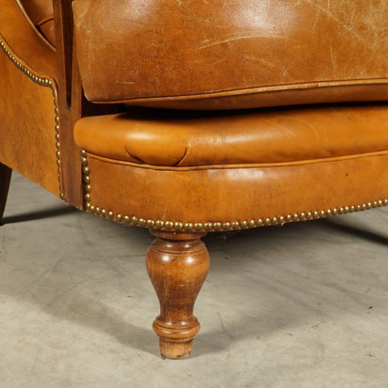 Fauteuil vintage en cuir marron – Wood, Leather (photo 16 of 16)