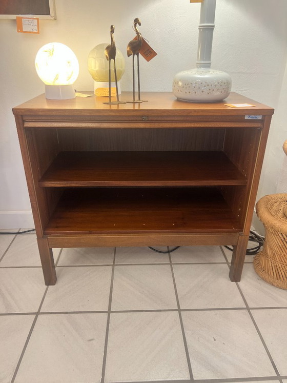 Image 1 of Vintage Platenmeubel / Kastje Met Roldeur, Kinnarps Zweden