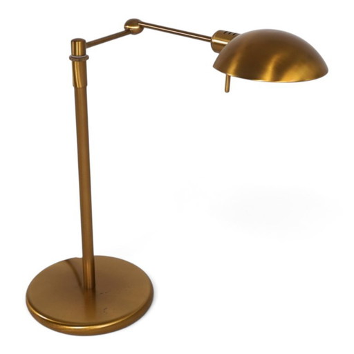 Holtkötter 6352/1-3 Tafel- en leeslamp – Messingkleurig, Dimbaar en in hoogte verstelbaar, 1960