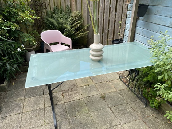 Image 1 of Mooie glazen tuintafel 