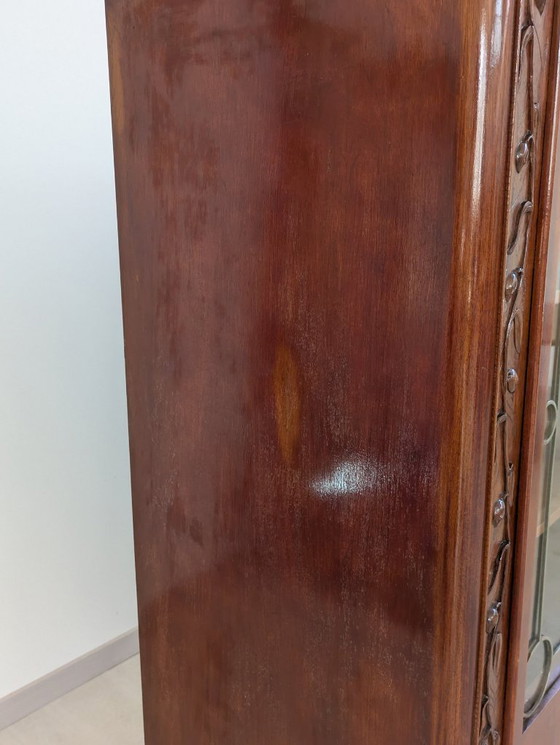 Image 1 of Vitrine - Hout, Messing, Glas