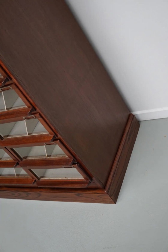 Image 1 of Vintage Dutch oak/mahogany haberdashery cabinet, 1930s