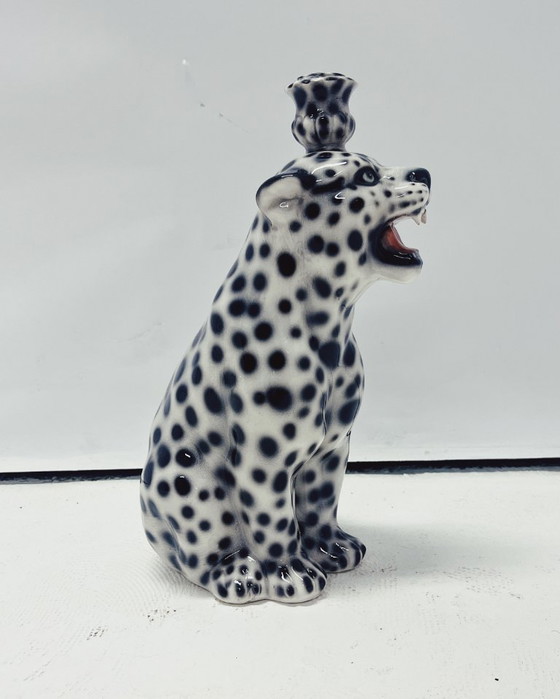 Image 1 of Portacandele a forma di leopardo