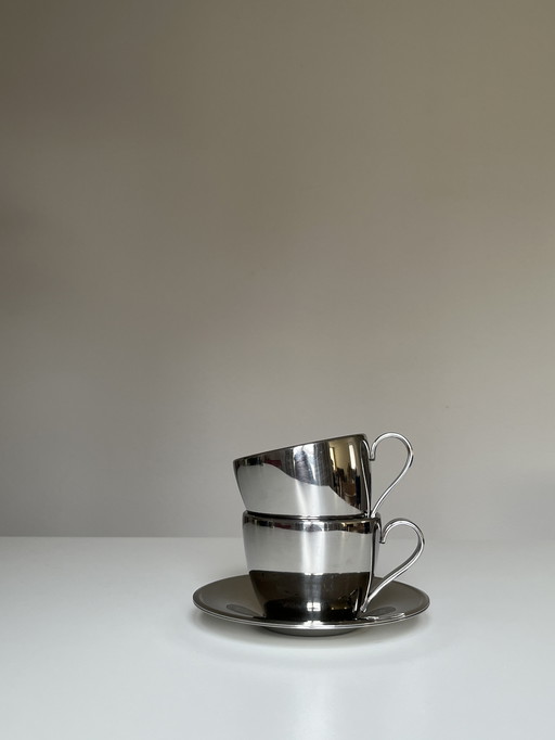 Vintage 1990s Meber Stainless Steel Cups