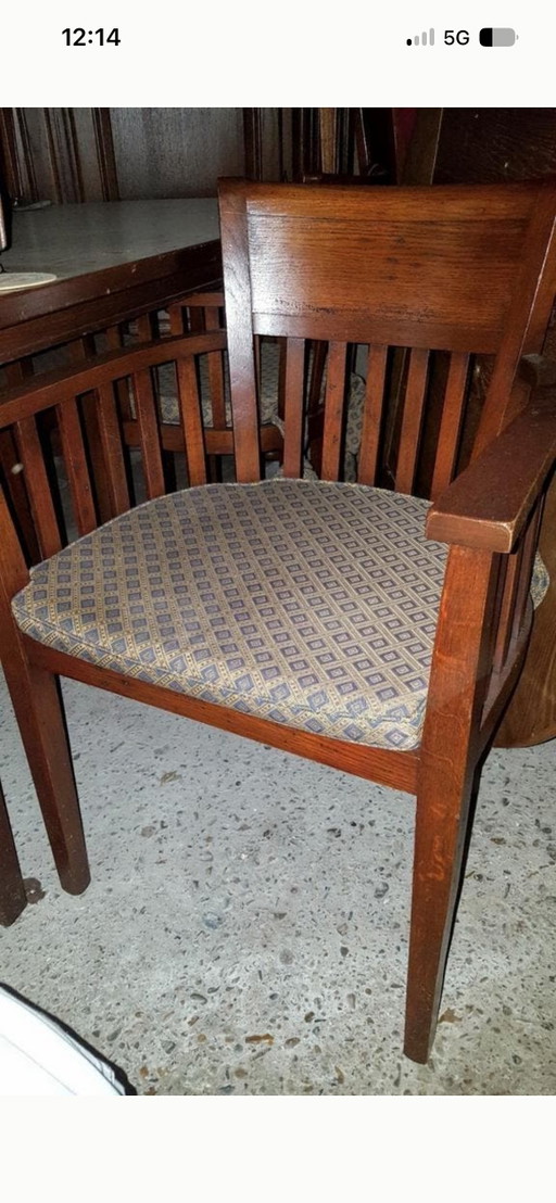 4 Bannink Art Nouveau dining armchairs