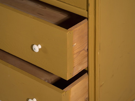 Mustard yellow antique chest of drawers (c.1920) #54 – Porcelain, Rustic (photo 36 of 40)