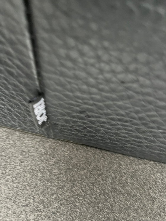 Image 1 of 2 black leather seats brand Jori, Linea JR-8700 and Ottoman