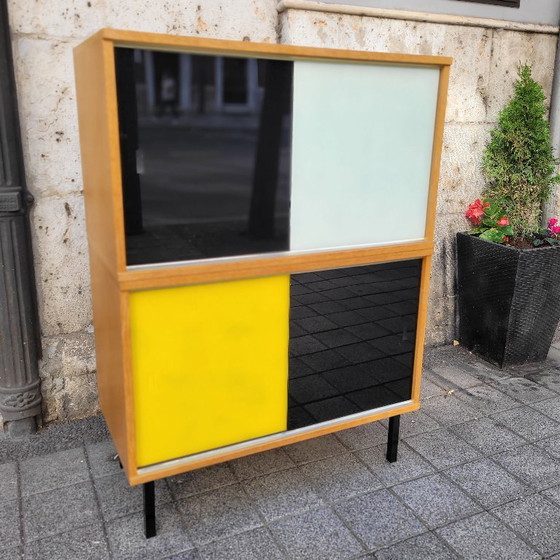 Image 1 of Modulare Möbel, Didier Rozaffy, Holz und Glas, 60er Jahre – Frankreich