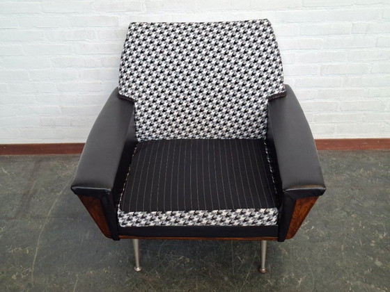 Top Form armchair from the 1960s reupholstered – Metal, Textile (photo 3 of 12)