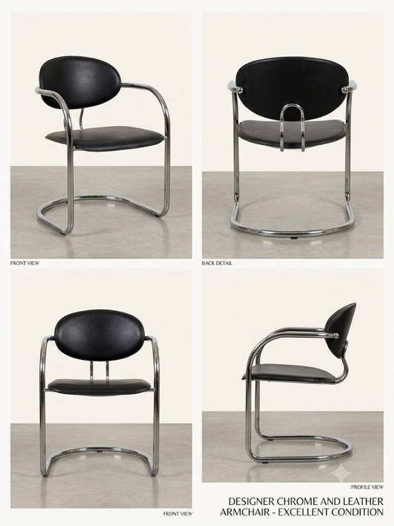 Image 1 of Set of 11 vintage cantilever chairs by Effezeta (attributed) – Italian Bauhaus design (1980s)