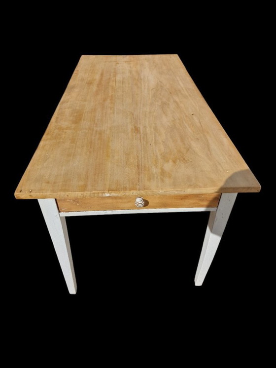 Table ancienne de ferme + 4 chaises – &Tradition, Salles à manger complètes, Bois, Osier (photo 3 of 6)