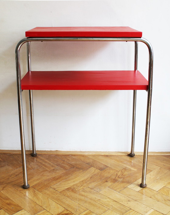 Image 1 of 1930's Modernist Tubular Side Table Model R7 by Slezak