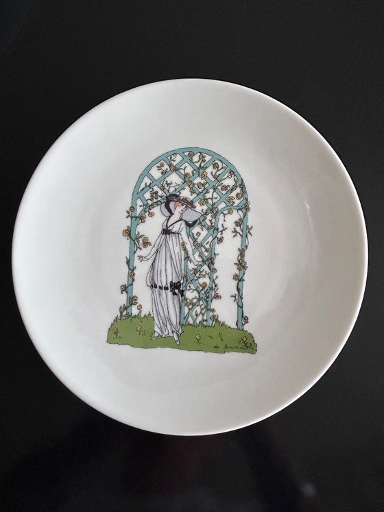 4 Porseleinen Borden in Art Deco Stijl, Deshouliéres Creatie – deshoulieres, Servies, Porcelain (photo 6 of 7)