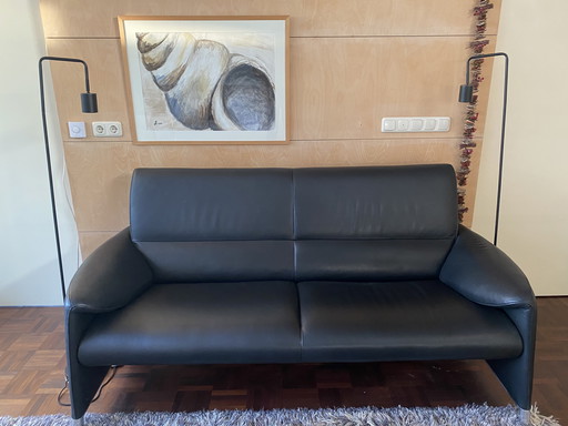 Leolux Felizia 2,5 Zits bank, cuero Noli 100 Carbone