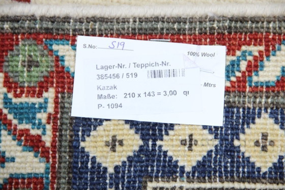 Image 1 of Origineel handgeknoopt Ziegler Kazak tapijt, 210 x 143 cm. Nieuw en in uitstekende staat.