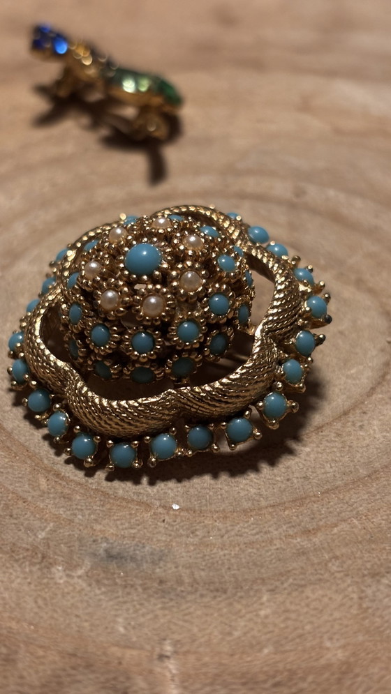 Image 1 of Set van drie brosse, victoriaanse, Italiaanse style. 