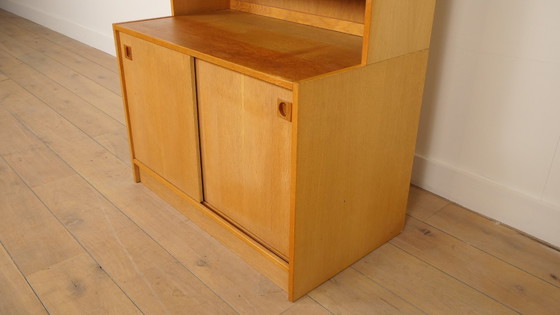 Image 1 of Vintage wall cabinet | Bookcase | Oak | Sliding doors