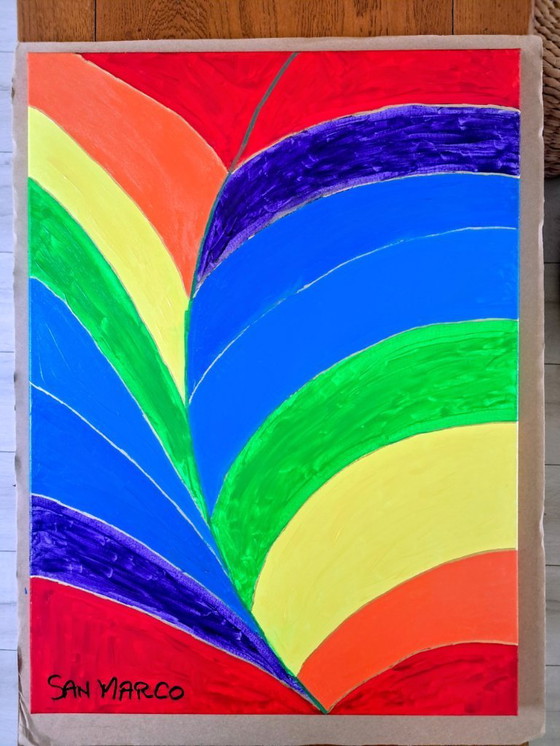 Image 1 of Enzo SAN MARCO – Chakra # Blatt – Gemälde des Künstlers