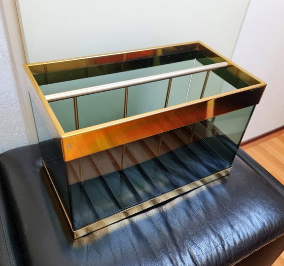 Image 1 of Reading tray newspaper rack Mascagni Memphis style Hollywood Regency vintage beautiful