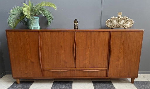 Danish Teak High Sideboard from Lyby Mobler, 1960s