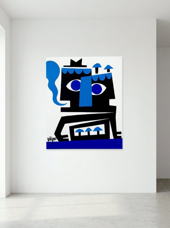 Antony Squizzato – Le coup de pompe – acrilico su tela 55 × 46 cm – Dipinti e disegni (photo 3 of 5)
