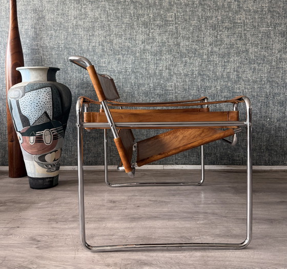 Image 1 of Chaise Wassily vintage, design de Marcel Breuer, produite par Fasem