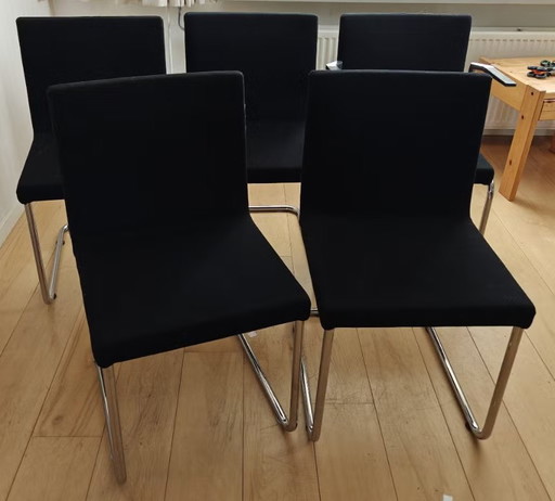 5 Stuks Artifort Maxx Zwart (1 Met Armleuningen)