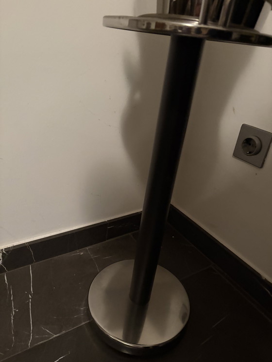 Image 1 of Alessi Refroidisseur à champagne et à vin mousseux avec support - Design italien classique en acier inoxydable