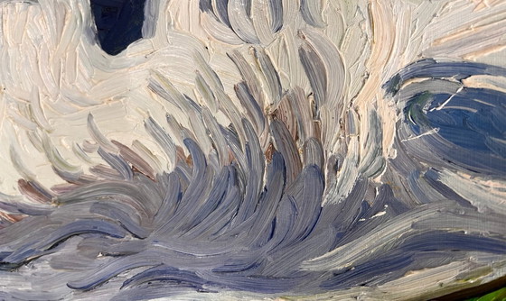 Image 1 of Vincent van Gogh – Landscape behind St. Paul's Hospital - Hand-painted interpretation | Oil on canvas (rolled up)