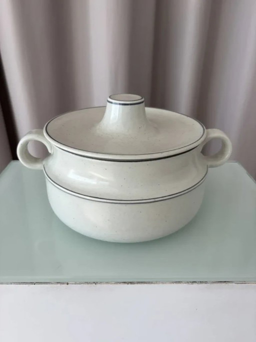Vintage skandinavische Terrine BIRKA Sweden aus glasiertem Steinzeug – servies, Ceramic